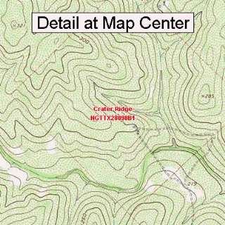   Topographic Quadrangle Map   Crater Ridge, Texas (Folded/Waterproof