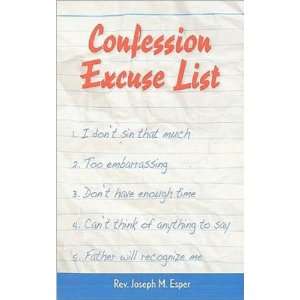  Confession Excuse List (Joseph Esper)   Paperback