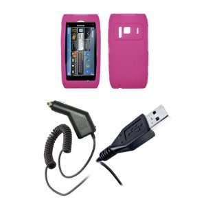  Nokia N8   Premium Hot Pink Soft Silicone Gel Skin Cover 