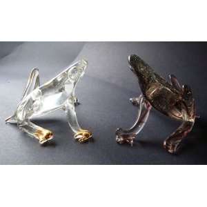  Blow Glass Frog Pair Figurines 2.0h 2.5w Everything 