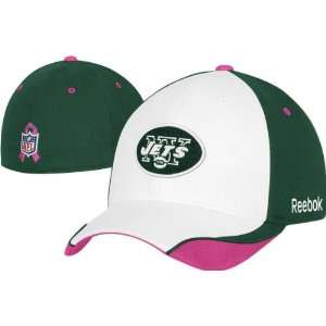  New York Jets Breast Cancer Awareness Player Sideline Flex Fit Hat 