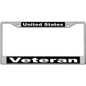 United States   Veteran Custom License Plate METAL Frame from Redeye 