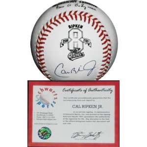  Cal Ripken Jr. Autographed #8 Logo MLB Baseball: Sports 