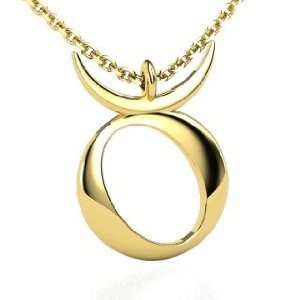  Taurus Pendant, 14K Yellow Gold Necklace: Jewelry
