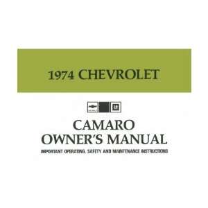    1974 CHEVROLET CAMARO Owners Manual User Guide 
