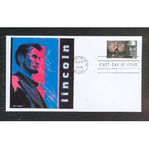   Lincoln Stamp 4 First Day Cover, Single Stamp 