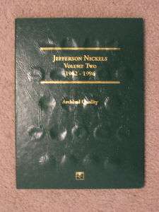 JEFFERSON NICKEL BOOK HOLDER VOLUME TWO 1962 TO 1996  