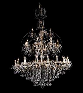 33 Crystal Chandelier Light w. 3 Crystal dressing opts  