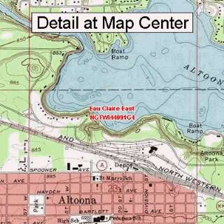 USGS Topographic Quadrangle Map   Eau Claire East, Wisconsin (Folded 