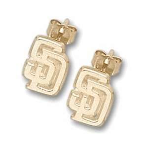    San Diego Padres 14K Gold Dangle Earrings