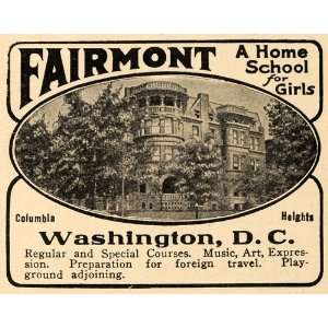 1911 Ad Fairmont Washington D. C. School Girls Music   Original Print 