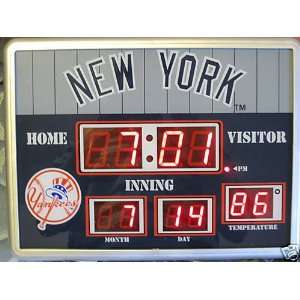  New York Yankees Scoreboard Temperature LED Clock 