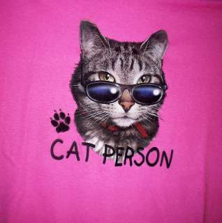 Cat Person w/Sunglasses Animal Lovers T Shirt NEW S 5X  
