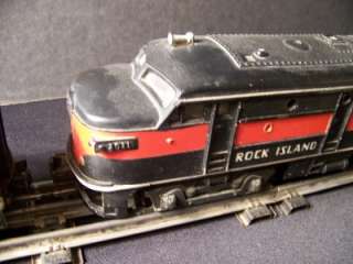 Vintage Lionel Rock Island Red Stripe Diesel Engine & Dummy NO. 2031 