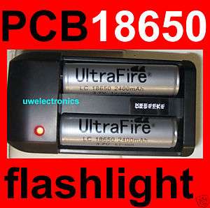 Ultrafire protect recharge lithium 18650 flashlight CREE XML T6 