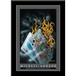  Michael Godard, Burning Blackjack FRAMED ART 28x40 