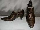 Aquatalia by Marvin K QUAKE Bronze Patent Leather Ankle Boots Shoes Sz 
