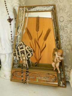   Hollywood Regency Era Wall Mirror w/shelf~Ghosting~Love it!  