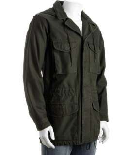Marc by Marc Jacobs kava green canvas hooded Army jacket   