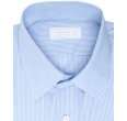 prada sky blue stripe cotton poplin point collar dress shirt