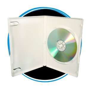    WHITE   14mm Single Disc DVD Case   25 Cases