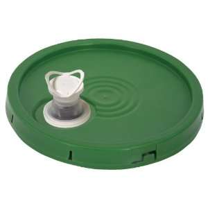   Spout Top Lid with Tear Tab for 3.5, 5 and 6 gallon Pail, Green, Case