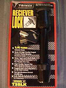 Trimax Black Hitch Receiver Lock 5/8 Pin Tow Trailer New  