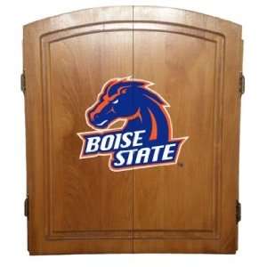 Boise State Broncos Dart Board Cabinet and Bristle Board:  