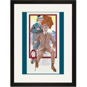   Black Framed/Matted Print 17x23, Well Dressed Couple: Home & Kitchen