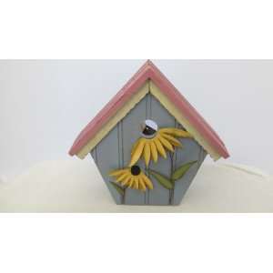  Primitives by Kathy Large Wall Flower Birdhouse yellow and 
