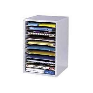16, GY   Sold as 1 EA   Compact organizer is perfect for desktop 