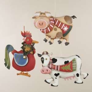 Club Pack of 24 Cow, Pig and Rooster with Scarves 