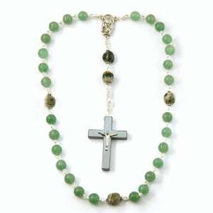   Christian Prayer Beads with Sterling Silver Filled Links: Jewelry