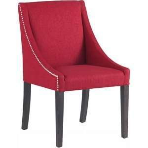     Lucille Dining Chair in Tomato Linen Look Fabric: Home & Kitchen