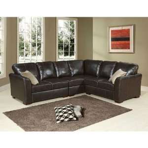 Abbyson Living CI D220 BRN Hayden Leather Sectional in 