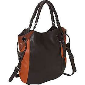 orYANY Sydney Calfskin Colorblock Convertible Shoulder Bag   
