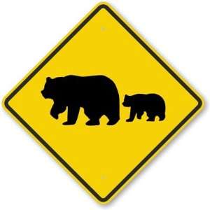    Bear Crossing Diamond Grade Sign, 30 x 30