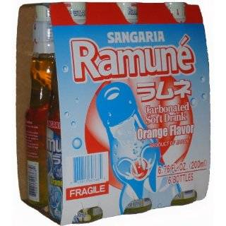 Sangaria Ramune Marble Soft Drink Strawberry Flavor 6 Pack Sangaria 