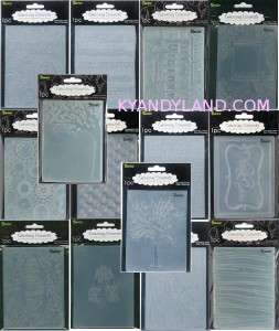 New Darice A2 EMBOSSING ESSENTIALS FOLDER Textured Diecuts for 