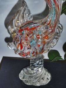 VTG VENETIAN GLASS FISH MURANO SEGUSO FANCY ITALIAN GLASS FIGURE 