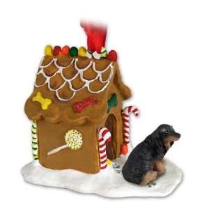  Dachshund (Long Hair) Gingerbread House Ornament   Black 