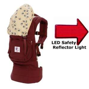  Ergo Baby BC4TOL Organic Twill Cranberry Baby Carrier with 