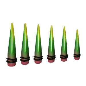  Tapers 6G 4G 2G 0G 00G 1/2 Gauge Kit Red Green Acrylic 