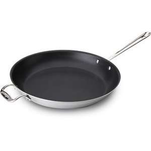  All Clad 14 in. Nonstick Stainless Fry Pan Kitchen 
