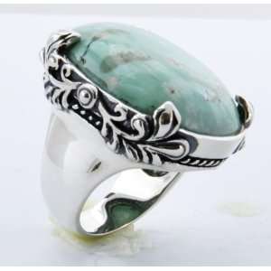  Barse Sterling Silver Oval Varacite Ring, 8 Jewelry