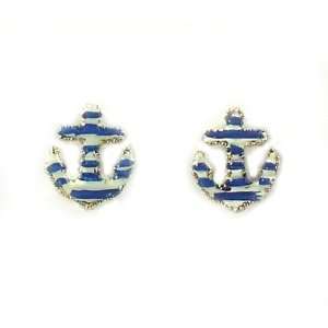 Betsey Johnson Jewelry Yacht Club Anchor Stud Earrings