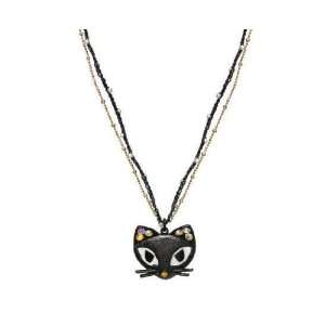 Betsey Johnson Glitter Critter Black Cat Necklace (FINAL SALE)