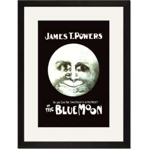    Black Framed/Matted Print 17x23, The Blue Moon: Home & Kitchen