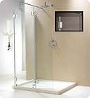  36 x 60 WALK IN 3/8 GLASS FRAMELESS SHOWER SYSTEM WITH SWING PANEL