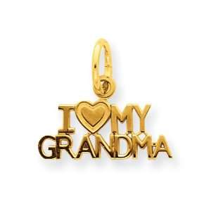  14k Gold I Love My Grandma Charm Jewelry